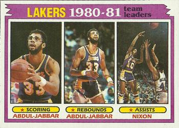 1981-82 Topps #55 Kareem Abdul-Jabbar / Norm Nixon Front