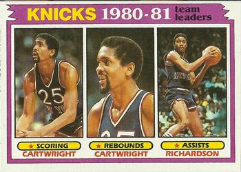 1981-82 Topps #58 Bill Cartwright / Micheal Ray Richardson Front