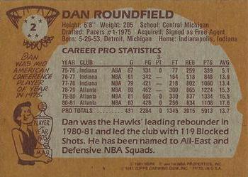 1981-82 Topps #2 Dan Roundfield Back