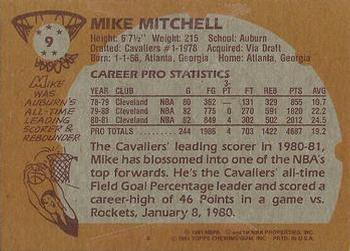 1981-82 Topps #9 Mike Mitchell Back