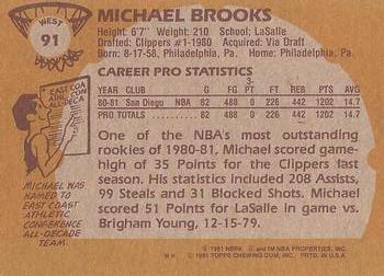 1981-82 Topps #W91 Michael Brooks Back