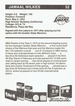 1982-83 BASF Los Angeles Lakers #NNO Jamaal Wilkes Back