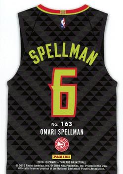 2018-19 Panini Threads #163 Omari Spellman Back
