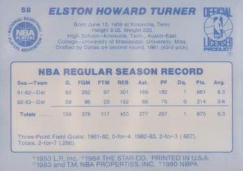 1983-84 Star #58 Elston Turner Back