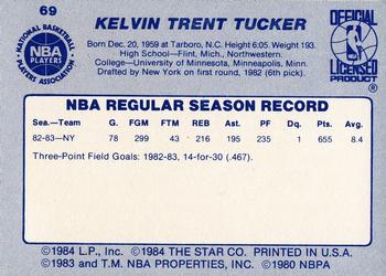 1983-84 Star #69 Trent Tucker Back