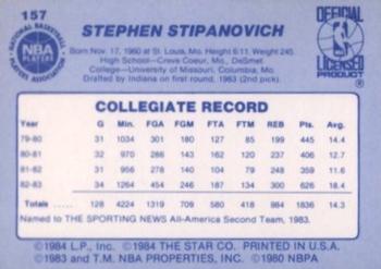 1983-84 Star #157 Steve Stipanovich Back