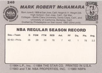 1983-84 Star #248 Mark McNamara Back