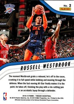 2018-19 Panini Threads - High Octane #2 Russell Westbrook Back