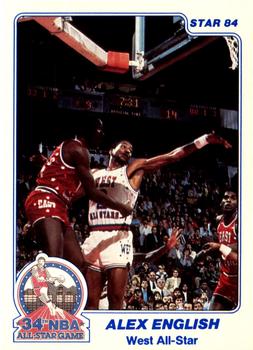 1984 Star All-Star Game Police #18 Alex English Front