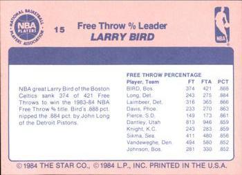 1984 Star Awards Banquet #15 Larry Bird Back