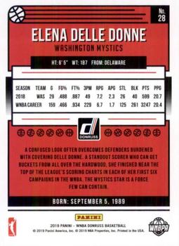 2019 Donruss WNBA #28 Elena Delle Donne Back