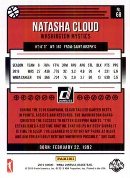 2019 Donruss WNBA #68 Natasha Cloud Back
