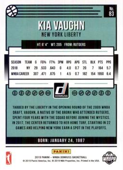 2019 Donruss WNBA #83 Kia Vaughn Back