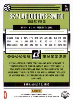 2019 Donruss WNBA #86 Skylar Diggins-Smith Back