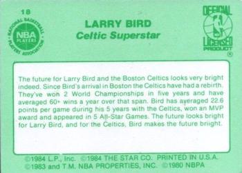 1984 Star Larry Bird #18 The Future Back