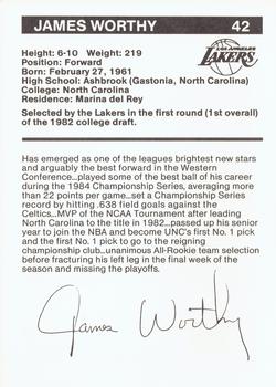 1984-85 BASF Los Angeles Lakers #11 James Worthy Back