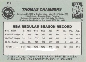 1984-85 Star #113 Tom Chambers Back