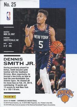 2018-19 Panini Chronicles #25 Dennis Smith Jr. Back