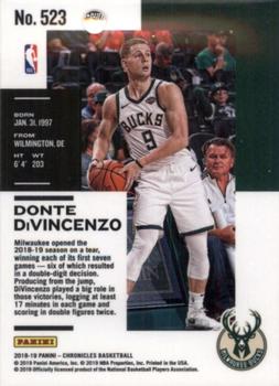 2018-19 Panini Chronicles #523 Donte DiVincenzo Back
