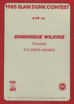 1985 Star Slam Dunk Supers #8 Dominique Wilkins Back