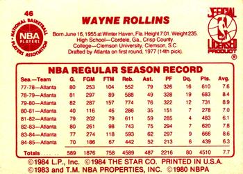 1985-86 Star #46 Tree Rollins Back