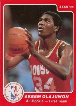 1985-86 Star All-Rookie Team #1 Akeem Olajuwon Front