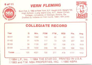 1985-86 Star All-Rookie Team #6 Vern Fleming Back
