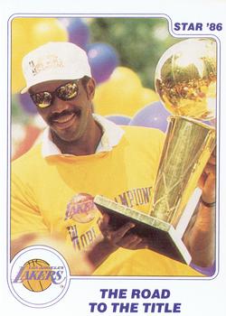 1985-86 Star Lakers Champs #16 The Road To The Title Front