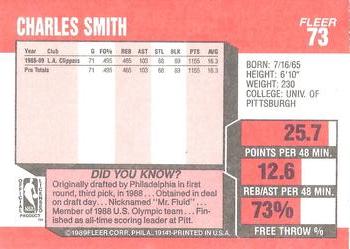 1989-90 Fleer #73 Charles Smith Back