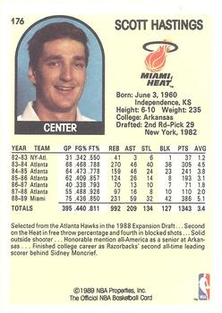1989-90 Hoops #176 Scott Hastings Back