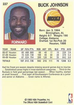 1989-90 Hoops #237 Buck Johnson Back
