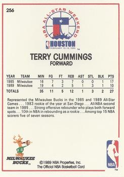 1989-90 Hoops #256 Terry Cummings Back