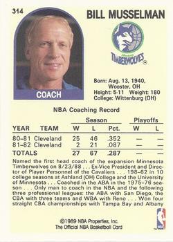 1989-90 Hoops #314 Bill Musselman Back