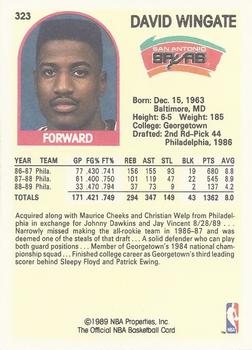 1989-90 Hoops #323 David Wingate Back