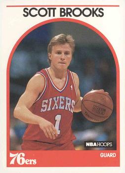 1989-90 Hoops #34 Scott Brooks Front