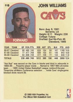 1989-90 Hoops #118 John Williams Back