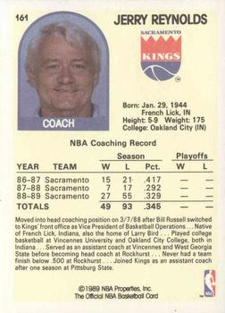 1989-90 Hoops #161 Jerry Reynolds Back