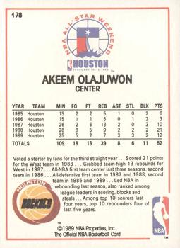 1989-90 Hoops #178 Akeem Olajuwon Back