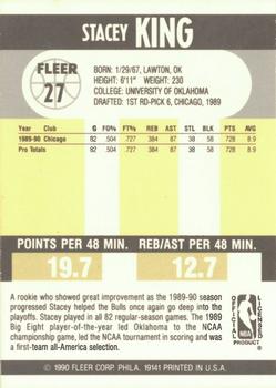 1990-91 Fleer #27 Stacey King Back