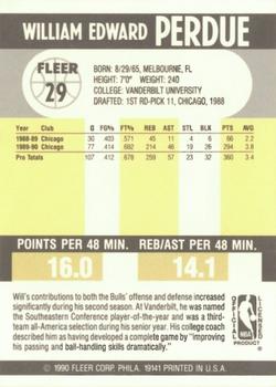 1990-91 Fleer #29 Will Perdue Back