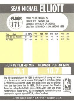 1990-91 Fleer #171 Sean Elliott Back