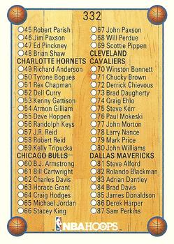 1990-91 Hoops #332 Checklist: 1-87 Back