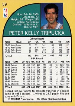 1990-91 Hoops #59 Kelly Tripucka Back