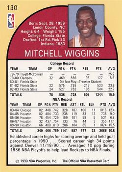 1990-91 Hoops #130 Mitchell Wiggins Back