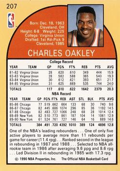 1990-91 Hoops #207 Charles Oakley Back