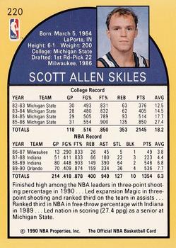 1990-91 Hoops #220 Scott Skiles Back