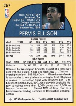 1990-91 Hoops #257 Pervis Ellison Back