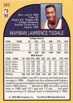 1990-91 Hoops #262 Wayman Tisdale Back