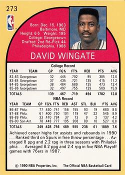 1990-91 Hoops #273 David Wingate Back