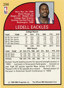 1990-91 Hoops #296 Ledell Eackles Back